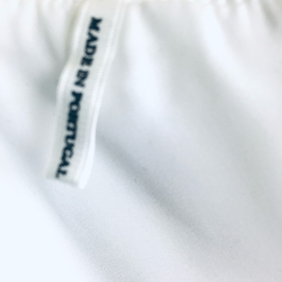 SANDRO Made In Portugal Two Tiered Color-block White/Black Yellow Plisse Dress 2 - Picture 9 of 11